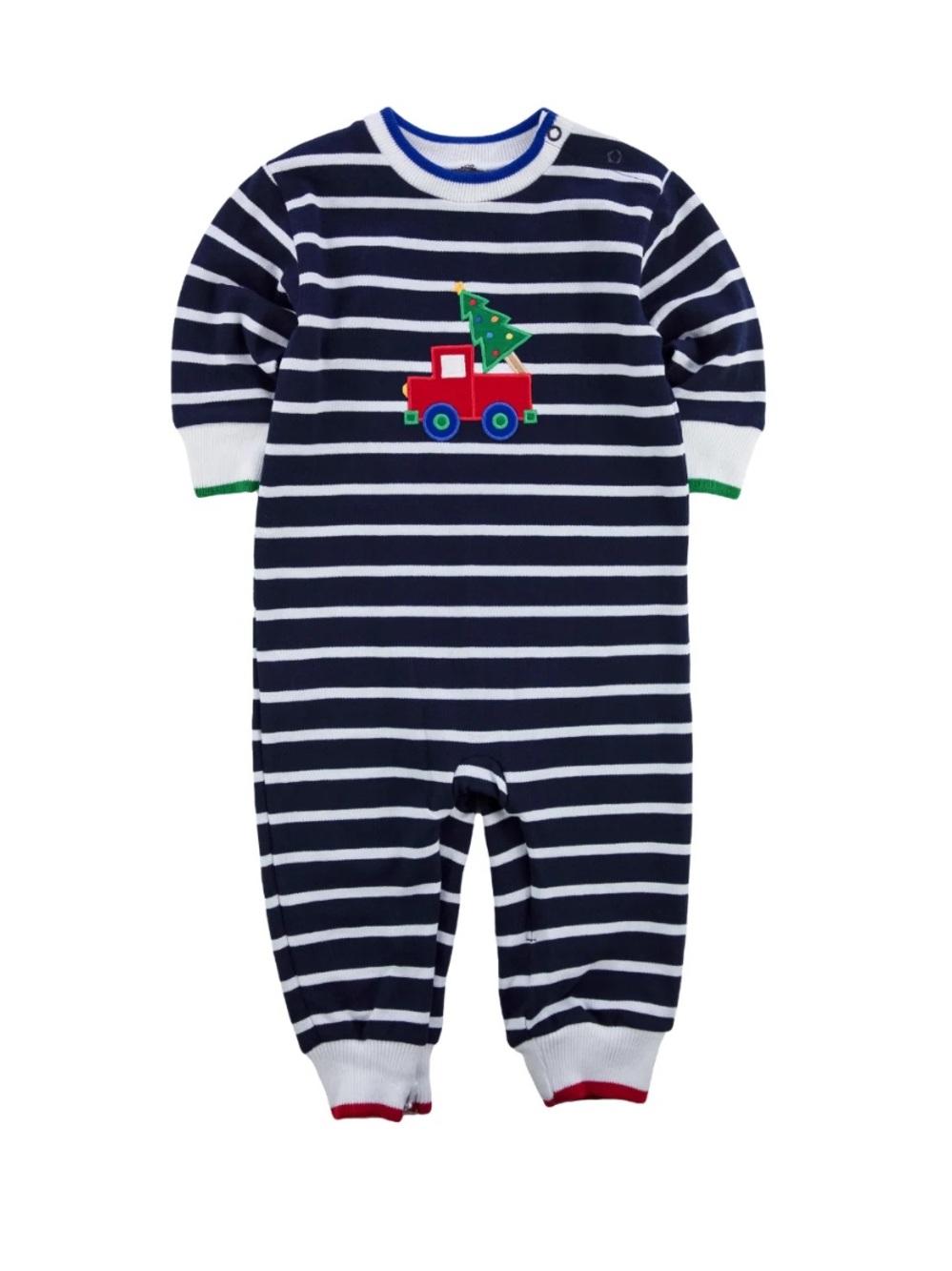 Florence Eiseman Stripe Christmas Truck Romper